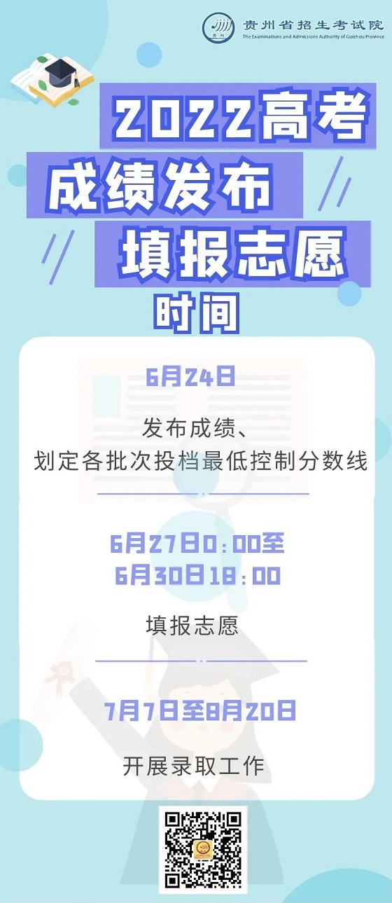 貴州省2022年高考成績(jī)發(fā)布、填報(bào)志愿時(shí)間表確定