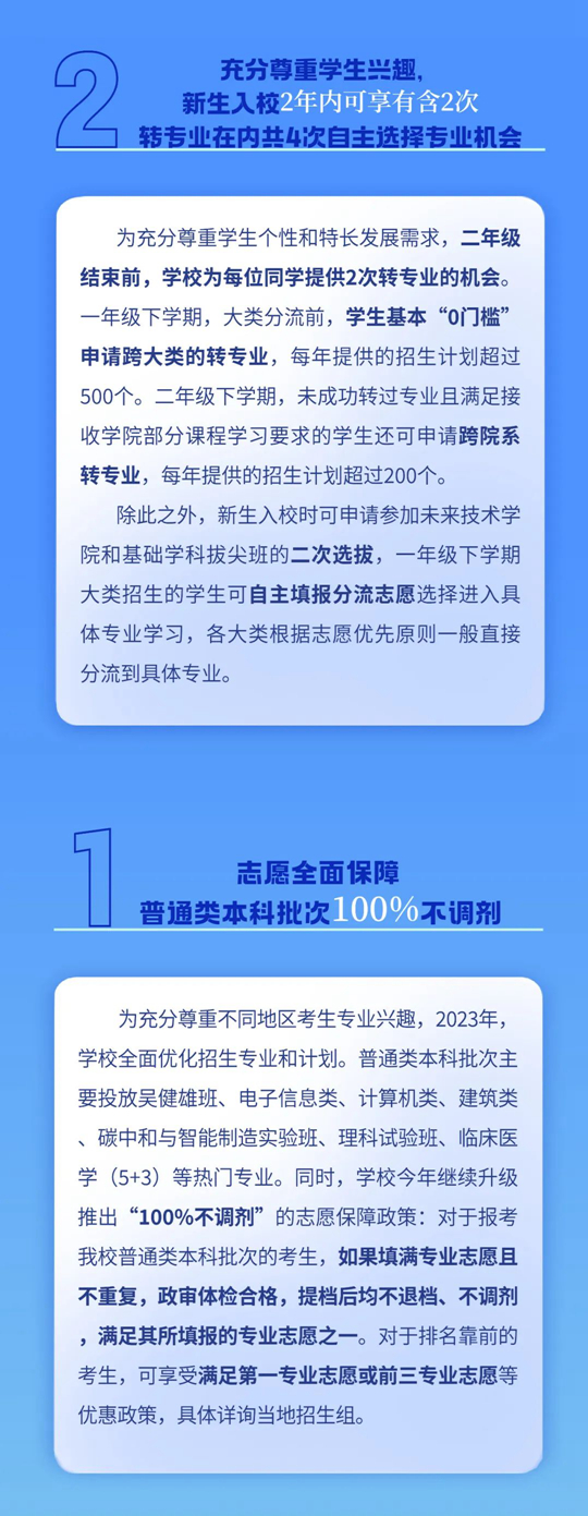 東南大學2023年本科招生8大亮點