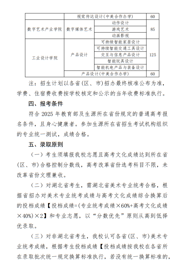 湖北工業(yè)大學(xué)2025年藝術(shù)類招生簡(jiǎn)章
