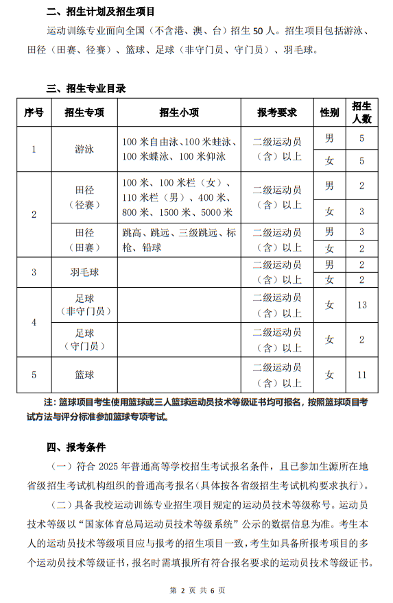 廣東第二師范學(xué)院2025年運(yùn)動(dòng)訓(xùn)練專業(yè)招生簡(jiǎn)章