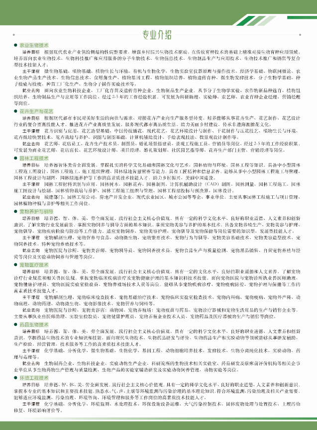 2025年上海農(nóng)林職業(yè)技術學院專科層次依法自主招生簡章